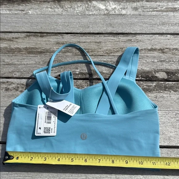 Lululemon Like a Cloud‎ Longline Bra D/DD Washed Blue Size 4 NWT